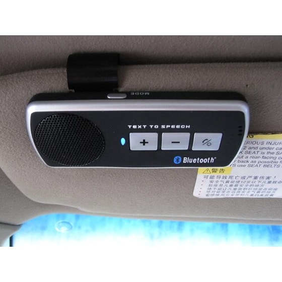 Wireless Bluetooth Multipoint Handsfree Car Kit Speaker Sun Visor Clip image 1