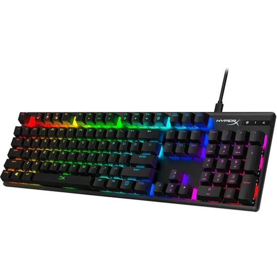 HyperX Alloy Origins PBT HX Aqua Gaming Μηχανικό Ενσύρματο Full Size Πληκτρολόγιο με RGB Μαύρο (US) image 1