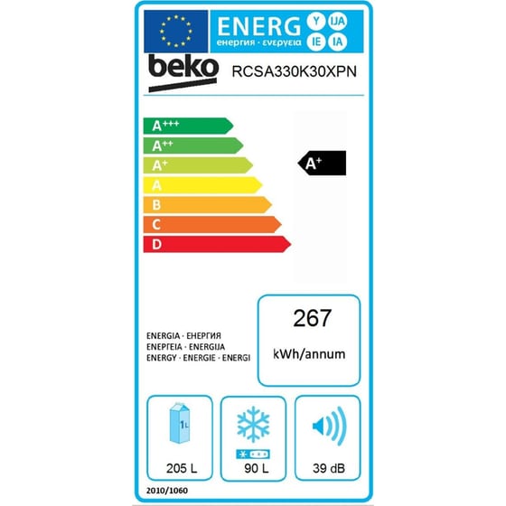 Ψυγειοκαταψύκτης Beko Rcsa 330k30 Wn image 1