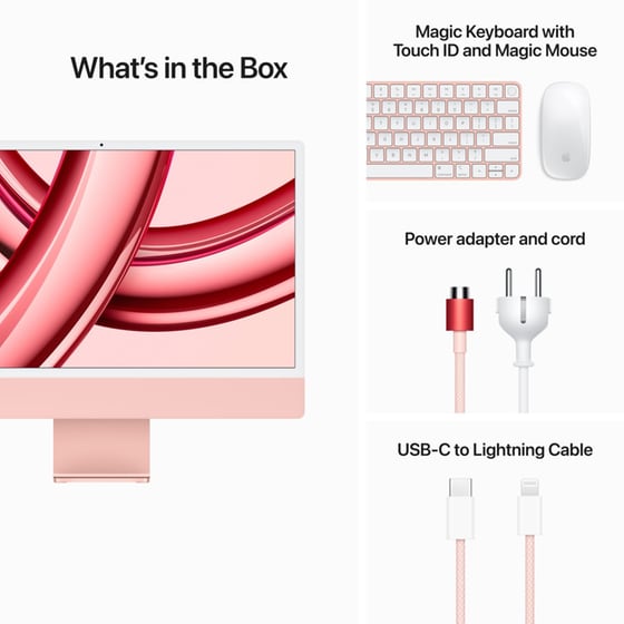 Apple iMac 24" 4.5K Retina Display (Apple M3 8C/8GB/512GB SSD/10C GPU) - Pink image 8