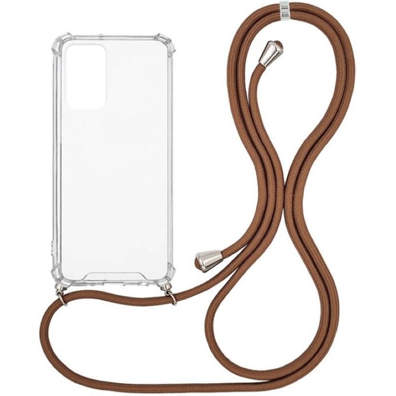 Θήκη Xiaomi Redmi Note 11s 5G - Sonique Armor Clear Με Κορδόνι - Καφέ