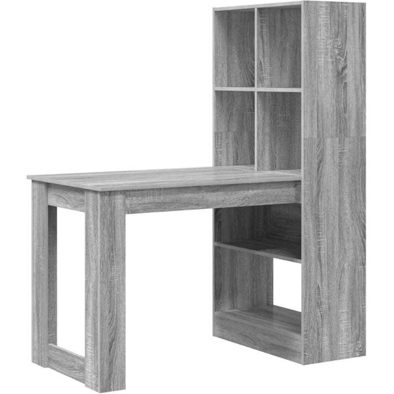 Γραφείο VidaXL από Επεξεργασμένο Ξύλο 122x67x145 cm - Γκρι Sonoma
