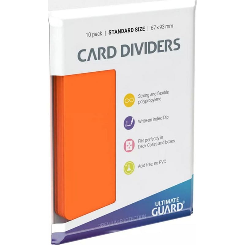 Ultimate Guard Card Dividers Standard Size Orange (10 Pack)