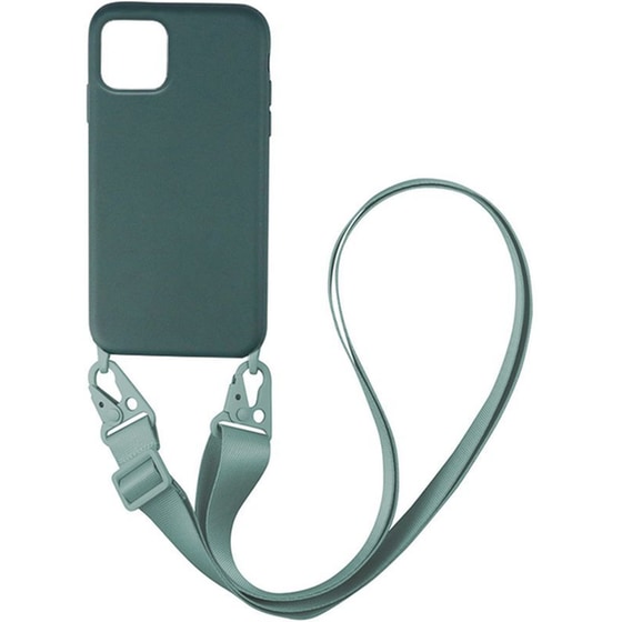 Θήκη Apple iPhone 11 Pro Max - My Colors Carryhang Liquid Silicone - Πράσινο image 0