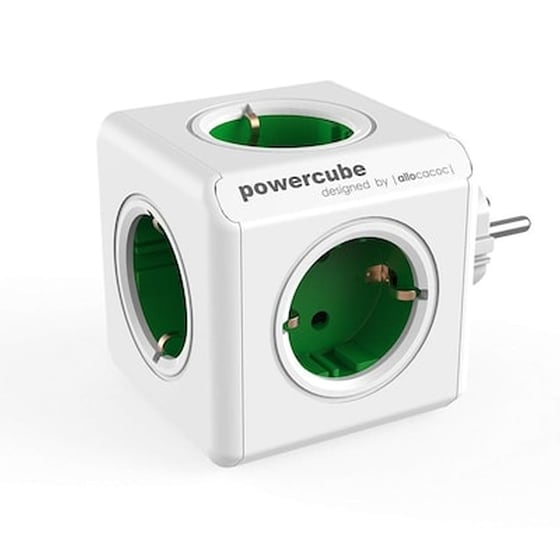 Ταφ Allocacoc Powercube Original 5 Θέσεων - Λευκό/Πράσινο image 3