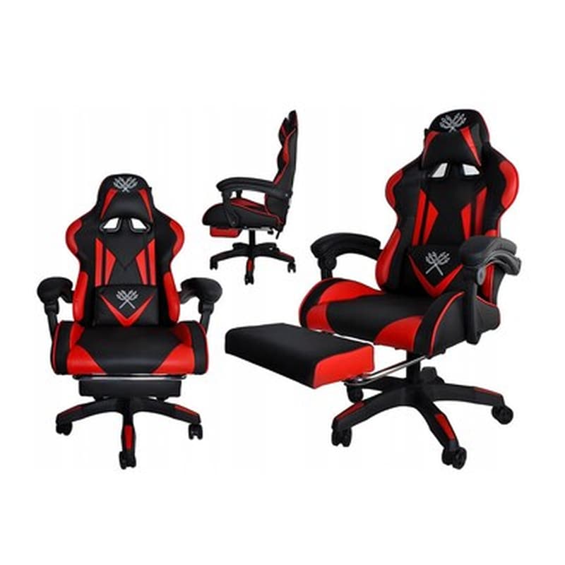 MALATEC Καρέκλα Gaming Με Υποπόδιο Χρώματος Κόκκινο Malatec 8979