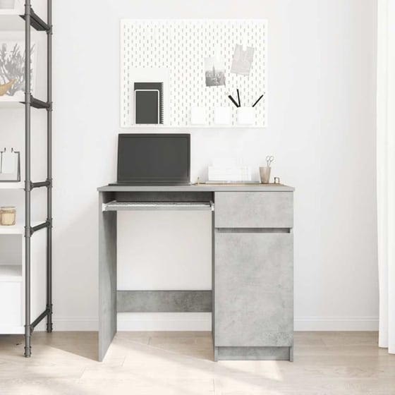 Γραφείο VidaXL από Επεξεργασμένο Ξύλο 86x49x76 cm - Γκρι Σκυροδέματος image 1