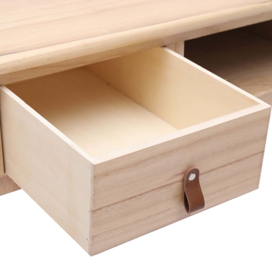 Γραφείο με Συρτάρια VidaXL από Ξύλο 110x45cm - Φυσικό image 4