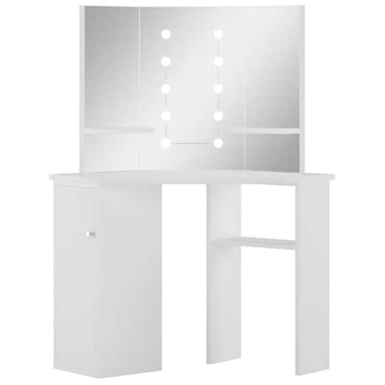 Vidaxl Μπουντουάρ Γωνιακό Λευκό Με Led image 2