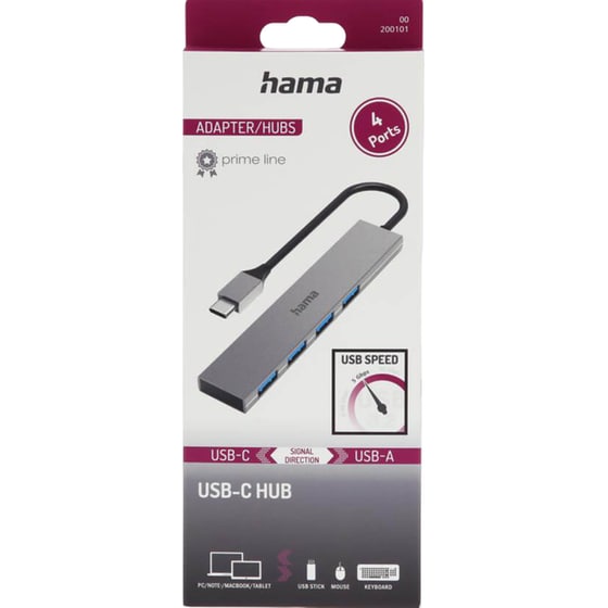Hama 200101 USB Hub 4-Port USB 3.2 συμβατό με USB-C image 6