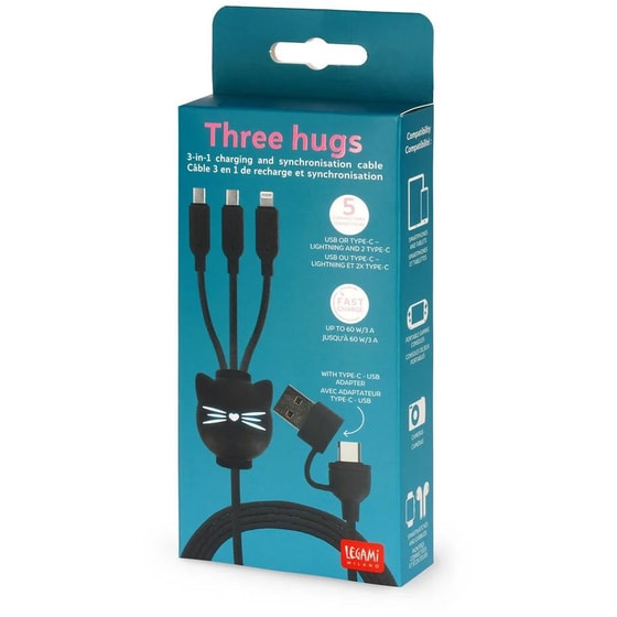 Καλώδιο Φόρτισης Legami VCCA0005 USB 120 cm - Μαύρο image 3