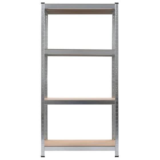 Vidaxl Ραφιέρες 2 Τεμ. Ασημί 80 X 40 X 160 Εκ. Από Ατσάλι Και Mdf image 5