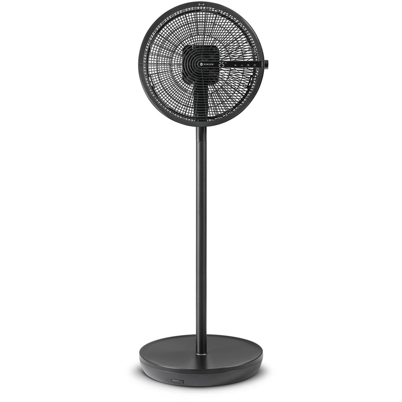 SINGER 7030/01BL Ανεμιστήρας Δαπέδου 34W 44cm με Τηλεχειριστήριο