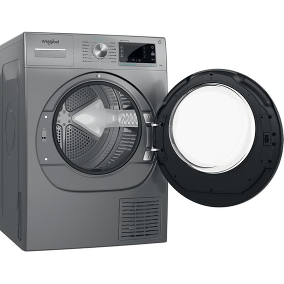 WHIRLPOOL W7 D93SB EE 9 kg Α++ με Αντλία Θερμότητας και AutoCleaning Ασημί Στεγνωτήριο Ρούχων image 4