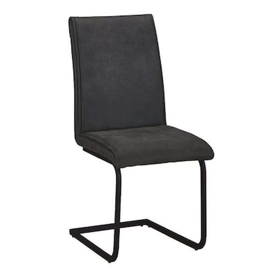 Καρέκλα Woodwell Ύφασμα Με Μεταλλικά Πόδια Μαυρα Σετ 4 Τμχ - Ανθρακί image 0