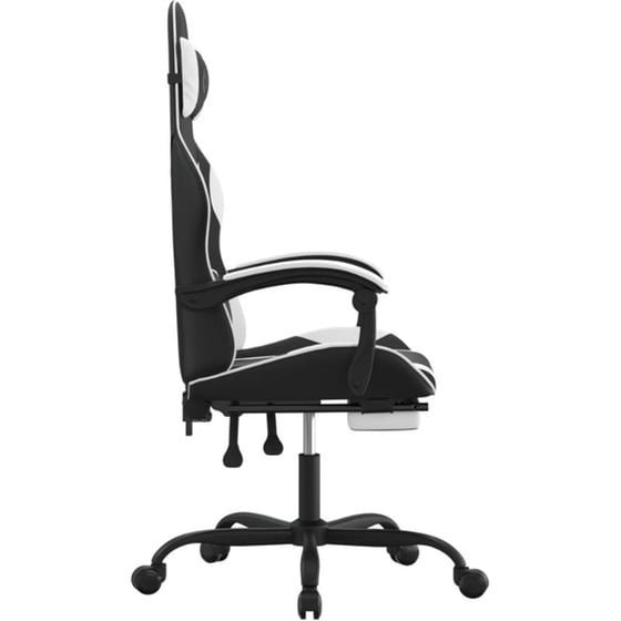 Καρέκλα Gaming VIDAXL 3143883 με Υποπόδιο από Τεχνητό Δέρμα - Μαύρο image 1