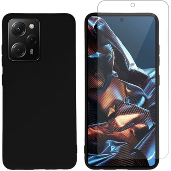 Θήκη + Προστατευτικό οθόνης Poco X5 Pro - Vivid Set TPU Case + Tempered Glass - Black image 0