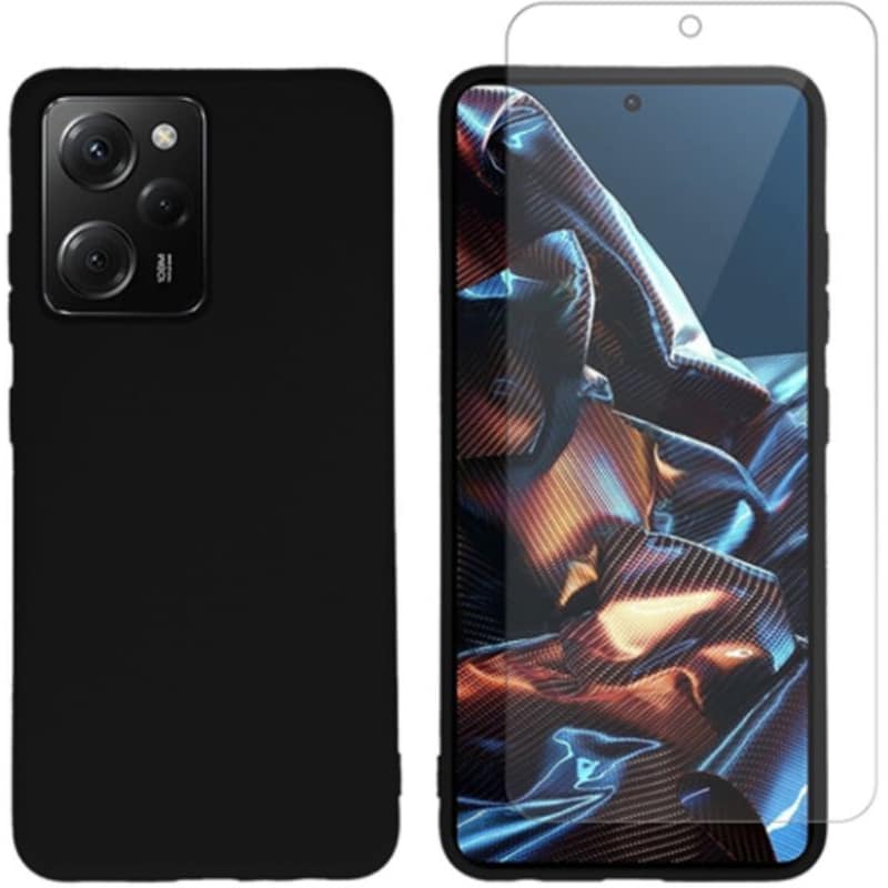 Θήκη + Προστατευτικό οθόνης Poco X5 Pro - Vivid Set TPU Case + Tempered Glass - Black