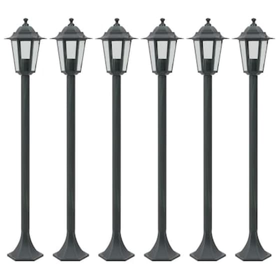 Vidaxl Κολονάκια Φωτισμού Κήπου 6 Τεμ. Σκούρο Πράσινο 110 Εκ Αλουμίνιο image 1