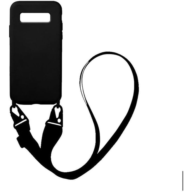Θήκη Samsung Galaxy S10+ - Sonique Carryhang Liquid Silicone Strap - Μαύρο