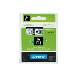 Dymo D1 19mm Black/white Labels 45803