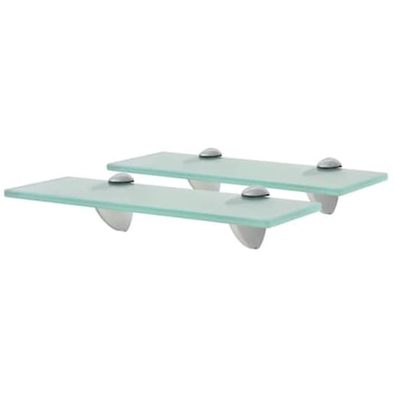 Ράφια Τοίχου VidaXL Γωνιακά από Γυαλί 30x0.8x10 cm 2 Τμχ - Διάφανο image 0