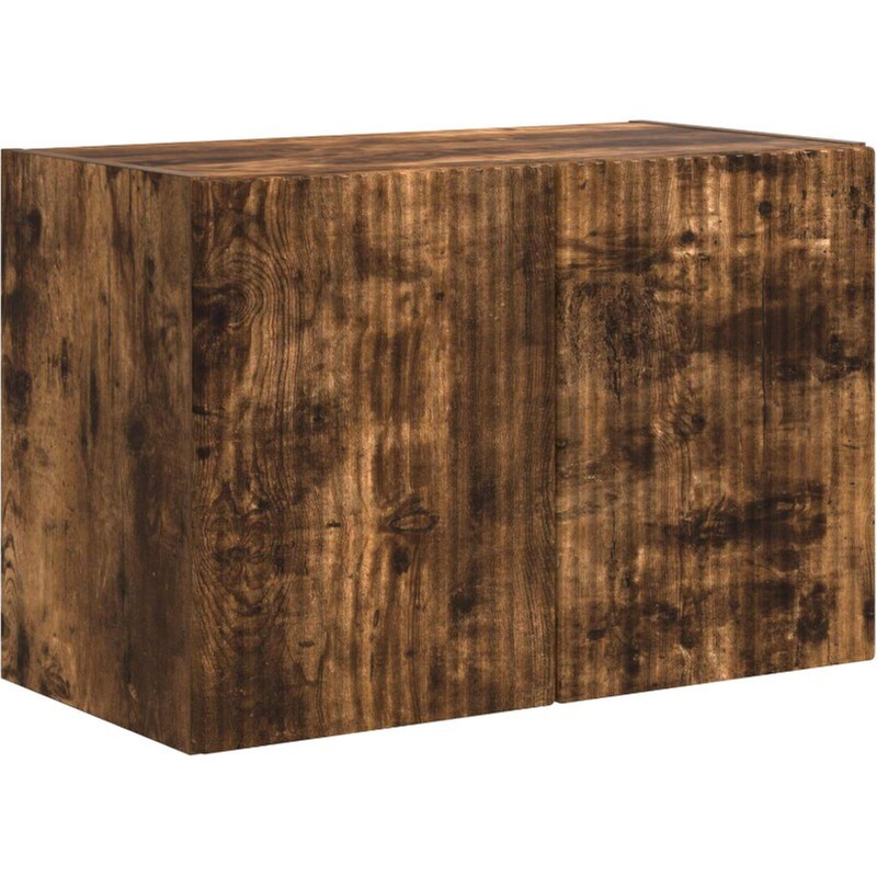 Επιτοίχιο Έπιπλο Τηλεόρασης VidaXL 59.5x31x40 cm - Καπνισμένο Ξύλο Δρυός