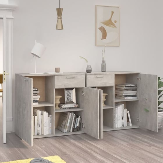 Έπιπλο Τηλεόρασης VidaXL από Μοριοσανίδα 160x36x75cm - Γκρι image 7