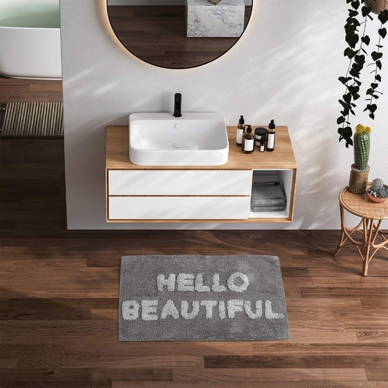 Πατάκι Μπάνιου Das Home Bathmats 0672 Ορθογώνιο από Βαμβάκι 50x80 cm - Γκρι image 1