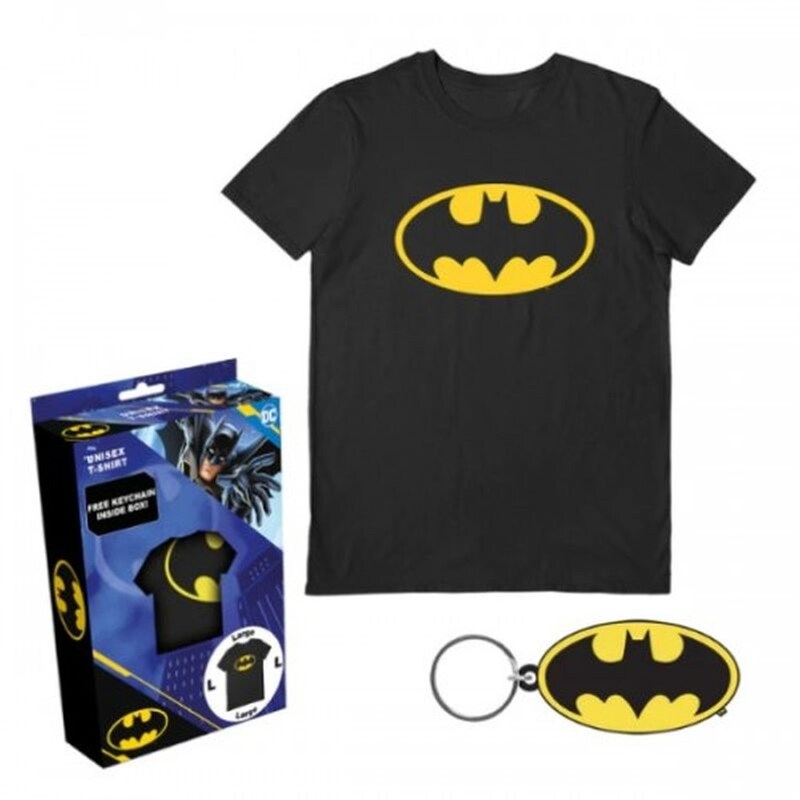 T-shirt Batman Logo Gift Set Με Μπρελοκ - Dc