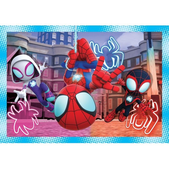 Παιδικό Παζλ Clementoni 4 in 1 Super Color Marvel Spidey Και Οι Απίθανοι Φίλοι Του (12/16/20/24 Κομμάτια) image 1
