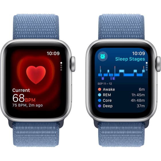 Apple Watch SE Silver Aluminium GPS 40mm - Winter Blue Sports Loop Regular image 4