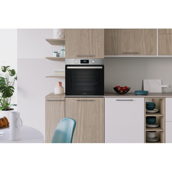 INDESIT IO K78PU X 71 Lt Inox Εντοιχιζόμενος Φούρνος Άνω Πάγκου image 5