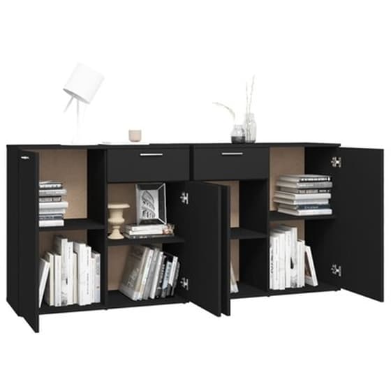 Vidaxl Μπουφές Μαύρος 160 X 36 X 75 Εκ. Από Μοριοσανίδα image 4