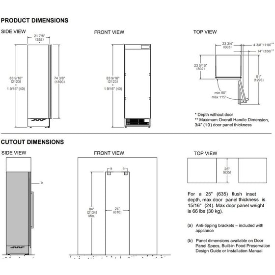 BERTAZZONI RFZ60S5FPNS 352 Lt  Εντοιχιζόμενος Καταψύκτης Όρθιος image 4