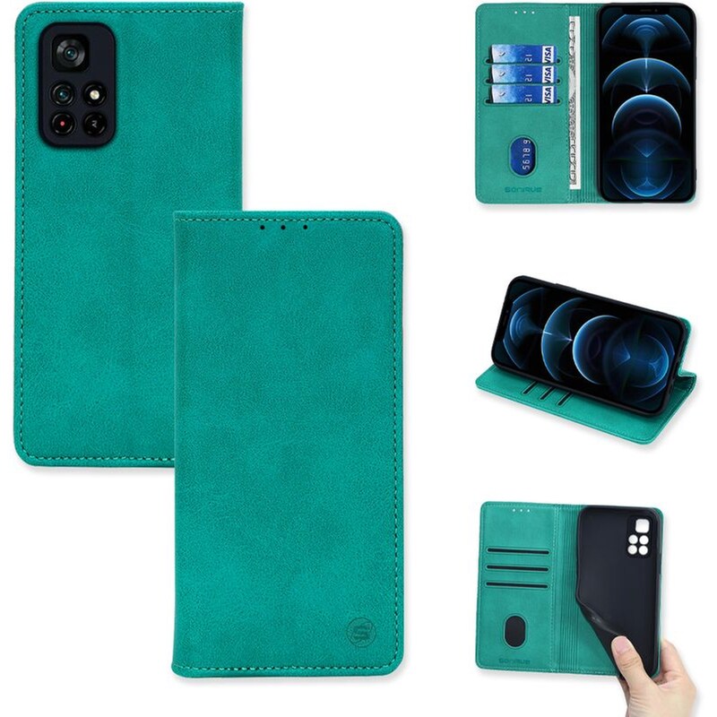 Θήκη Xiaomi Poco M4 Pro 5G/Redmi Note 11s 5G - Sonique Vintage Magnet Book - Βεραμάν