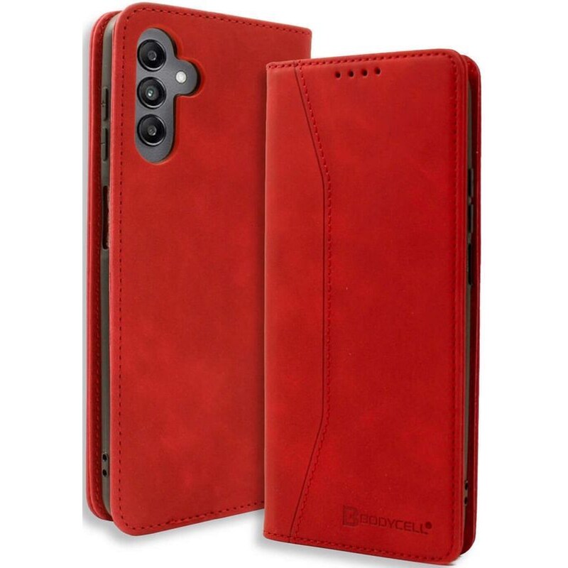 Θήκη Samsung Galaxy M35 - Bodycell Book Case Πορτοφόλι - Red (5206015079504)