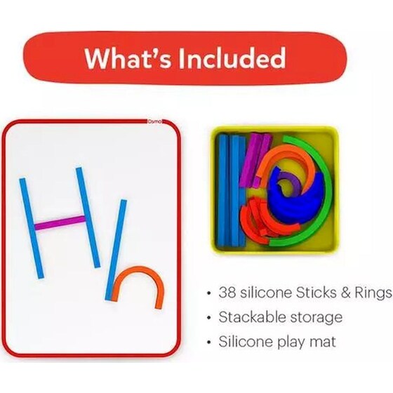 Little Genius Sticks & Rings Ηλεκτρονικό Επιτραπέζιο Εκπαιδευτικό Παιχνίδι Γνώσεων (Osmo) image 3