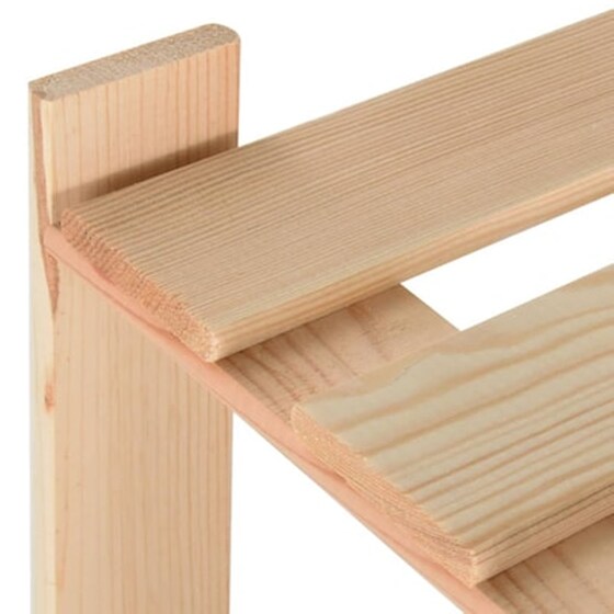 Vidaxl Ραφιέρα 3 Επιπέδων 80 X 28,5 X 90 Εκ. Από Μασίφ Ξύλο Πεύκου image 5