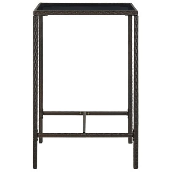 Vidaxl Σετ Επίπλων Μπαρ Κήπου 3 Τεμ. Καφέ Συνθετικό Ρατάν Με Μαξιλάρια image 4