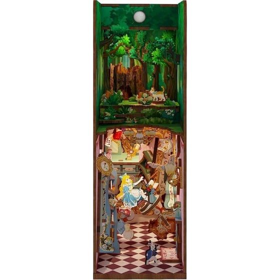 DIY 3D Puzzle Book Nook Kit Βιβλιοστάτης - Alice in Wonderland image 1