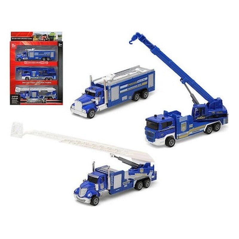 Σετ Oχημάτων Αστυνόμος Μπλε 110905 (3 Pcs) Bigbuy Fun