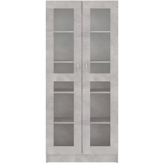 Βιβλιοθήκη VidaXL Βιτρίνα από Μοριοσανίδα  82.5x30.5x185.5 cm - Γκρι image 0