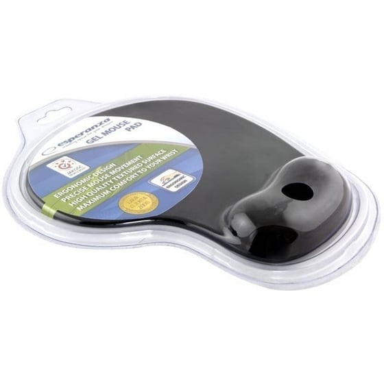 Esperanza Gel Mouse Pad 230mm με Στήριγμα καρπού Μαύρο image 0