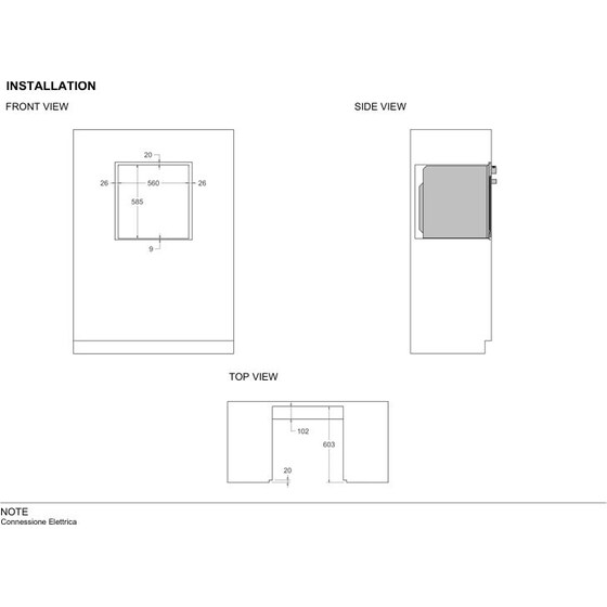 BERTAZZONI F6011PROPLN/23 76 Lt Μαύρο Εντοιχιζόμενος Φούρνος Άνω Πάγκου image 4