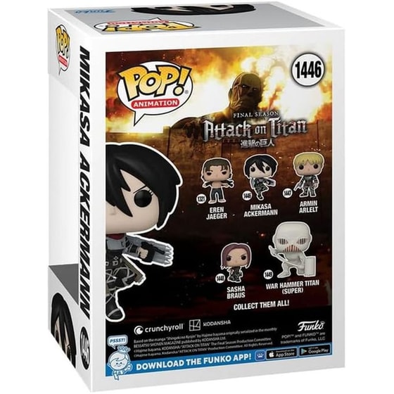 Funko Pop! Animation - Attack On Titan - Mikasa Ackermann #1446 image 3