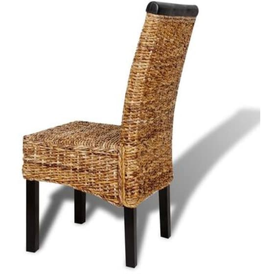 Καρέκλες Vidaxl Τραπεζαρίας  από Άμπακα/Μασίφ Ξύλο Μάνγκο 2 Τμχ - Καφέ image 5