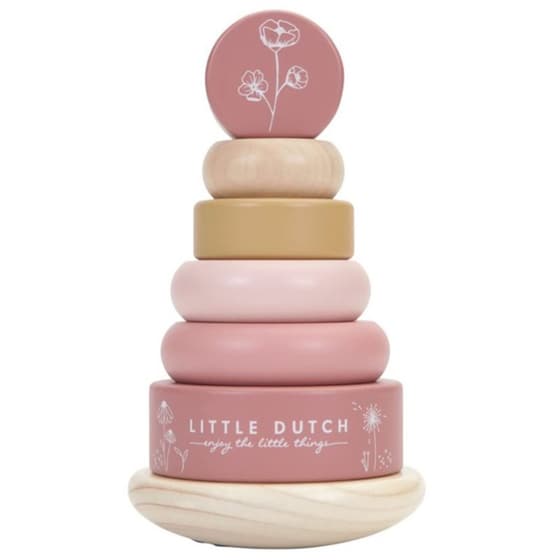 Ξύλινο Παιχνίδι Little Dutch Πυραμίδα Ταξινόμησης And Ταλάντωσης Flowers image 0