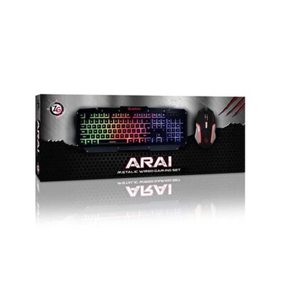Zeroground KB-1700GUMS Arai Σετ Gaming Πληκτρολόγιο με RGB φωτισμό & Ποντίκι (US) image 1