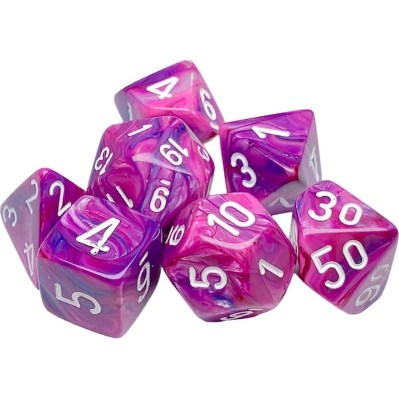 CHESSEX Σετ Ζάρια Festive Polyhedral - Μωβ